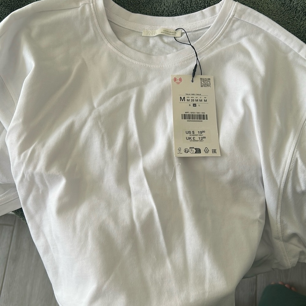 Zara oversized crop top